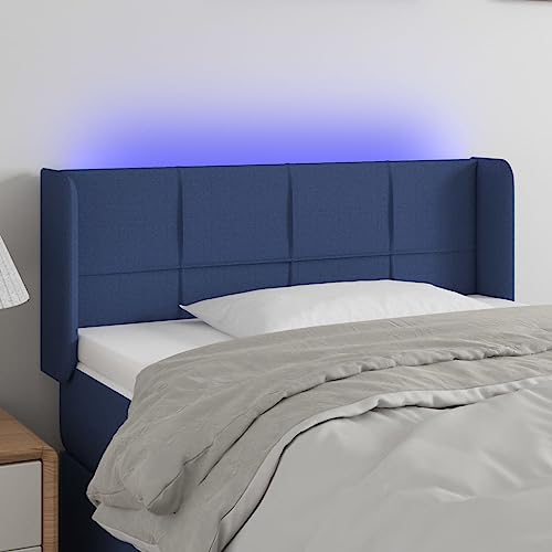Qnhdfrt LED Kopfteil Blau 83x16x78/88 cm Höhenverstellbar Atmungsaktives Stoffbezug Bunte Beleuchtung Massivholzrahmen Bequeme Rückenlehne für Schlafzimmer Wohntrends Qnhdfrt LED Kopfteil Blau 83x16x78/88 cm Höhenverstellbar Atmungsaktives Stoffbezug Bunte Beleuchtung Massivholzrahmen Bequeme Rückenlehne für Schlafzimmer Wohntrends von Qnhdfrt
