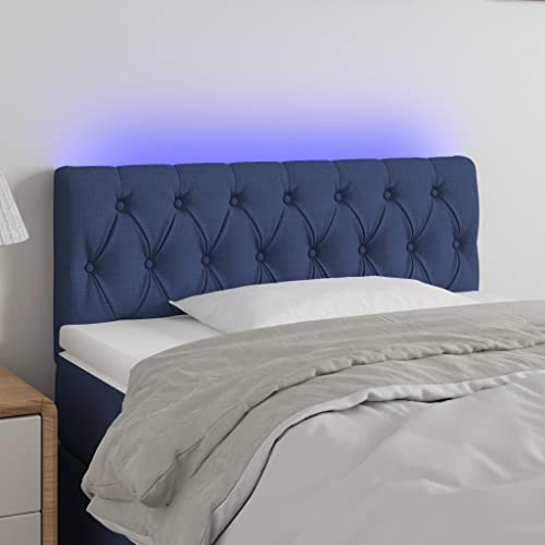 Qnhdfrt LED Kopfteil Blau 90x7x78/88 cm aus Stoff massives Lärchenholz Höhenverstellbar mit Farbwechsel LED Beleuchtung Modernes Design Breites Wandkissen Rückenlehne für Schlafzimmer Qnhdfrt LED Kopfteil Blau 90x7x78/88 cm aus Stoff massives Lärchenholz Höhenverstellbar mit Farbwechsel LED Beleuchtung Modernes Design Breites Wandkissen Rückenlehne für Schlafzimmer von Qnhdfrt