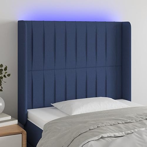 Qnhdfrt LED Kopfteil Blau 93x16x118/128 cm Modernes Bett Kopfteil mit höhenverstellbarem LED Streifen und atmungsaktivem Stoff für Schlafzimmer Qnhdfrt LED Kopfteil Blau 93x16x118/128 cm Modernes Bett Kopfteil mit höhenverstellbarem LED Streifen und atmungsaktivem Stoff für Schlafzimmer von Qnhdfrt