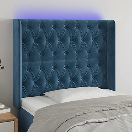 Qnhdfrt LED Kopfteil Dunkelblau 103x118 cm Höhenverstellbar Samt Wandpolster mit Farbwechsel Leiste Modernes Bett Kopfteil for Schlafzimmer Teenager und Gästezimmer Qnhdfrt LED Kopfteil Dunkelblau 103x118 cm Höhenverstellbar Samt Wandpolster mit Farbwechsel Leiste Modernes Bett Kopfteil for Schlafzimmer Teenager und Gästezimmer von Qnhdfrt