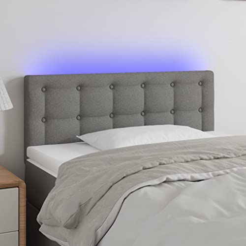 Qnhdfrt LED Kopfteil Dunkelgrau 100x5x78/88 cm, Höhenverstellbares Bett Kopfteil mit Farbwechsel RGB LED Streifen, Atmungsaktives Wandpolster aus Stoff & Holz, Bequeme Rückenlehne für Schlafzimmer Qnhdfrt LED Kopfteil Dunkelgrau 100x5x78/88 cm, Höhenverstellbares Bett Kopfteil mit Farbwechsel RGB LED Streifen, Atmungsaktives Wandpolster aus Stoff & Holz, Bequeme Rückenlehne für Schlafzimmer von Qnhdfrt