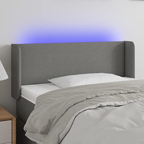 Qnhdfrt LED Kopfteil Dunkelgrau 83x16x78/88 cm Modernes Bettkopfteil mit farbigen LEDs Höhenverstellbar und Zuschneidbar für Schlafzimmer Qnhdfrt LED Kopfteil Dunkelgrau 83x16x78/88 cm Modernes Bettkopfteil mit farbigen LEDs Höhenverstellbar und Zuschneidbar für Schlafzimmer von Qnhdfrt
