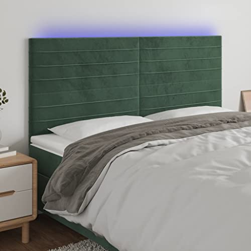 Qnhdfrt LED Kopfteil Dunkelgrün 180x5x118/128 cm Samt Höhenverstellbares Bett Kopfteil mit RGB Beleuchtung & Zuschneidbarem Streifen Modernes Rückenlehne Wandkissen für Schlafzimmer Qnhdfrt LED Kopfteil Dunkelgrün 180x5x118/128 cm Samt Höhenverstellbares Bett Kopfteil mit RGB Beleuchtung & Zuschneidbarem Streifen Modernes Rückenlehne Wandkissen für Schlafzimmer von Qnhdfrt
