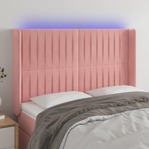 Qnhdfrt LED Kopfteil Rosa 147x16x118/128 cm Samt mit Höhenverstellbarem Beleuchtung Modernes Design für Schlafzimmer und Jugendzimmer Qnhdfrt LED Kopfteil Rosa 147x16x118/128 cm Samt mit Höhenverstellbarem Beleuchtung Modernes Design für Schlafzimmer und Jugendzimmer von Qnhdfrt