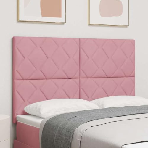 Qnhdfrt LED Kopfteil Rosa 160 cm aus Samt, geometrisches Wandkissen mit integrierter USB Ladestation, wandmontiertes Bett Kopfteil für modernes Schlafzimmer Qnhdfrt LED Kopfteil Rosa 160 cm aus Samt, geometrisches Wandkissen mit integrierter USB Ladestation, wandmontiertes Bett Kopfteil für modernes Schlafzimmer von Qnhdfrt
