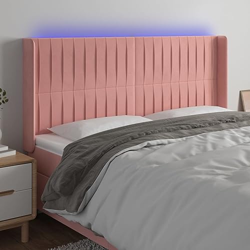Qnhdfrt LED Kopfteil Rosa 203x118 cm Samt Beleuchtung Höhenverstellbar Modernes Design USB 5V Breites Bett Kopfteil für Schlafzimmer und Jugendzimmer Qnhdfrt LED Kopfteil Rosa 203x118 cm Samt Beleuchtung Höhenverstellbar Modernes Design USB 5V Breites Bett Kopfteil für Schlafzimmer und Jugendzimmer von Qnhdfrt