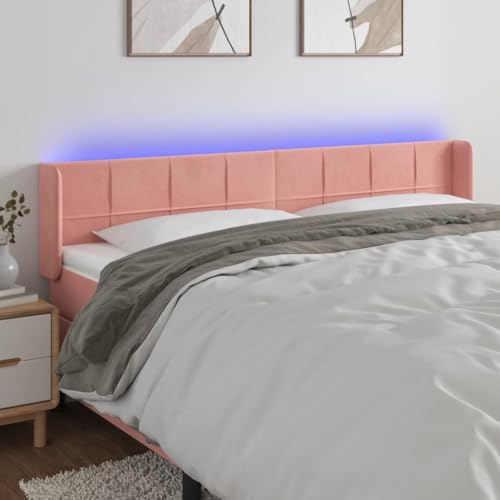 Qnhdfrt LED Kopfteil Rosa 203x16x78/88 cm Samt Höhenverstellbar Bunte RGB LED Streifen für Bettgestell Modernes Design für Bedroom und Doppelbett Qnhdfrt LED Kopfteil Rosa 203x16x78/88 cm Samt Höhenverstellbar Bunte RGB LED Streifen für Bettgestell Modernes Design für Bedroom und Doppelbett von Qnhdfrt