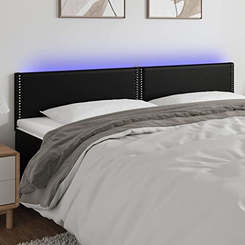 Qnhdfrt LED Kopfteil Schwarz 200x5x78/88 cm Kunstleder mit RGB Farbwechsel Höhenverstellbar Kopfteil Bett Modernes Design USB 5V für Schlafzimmer Jugendzimmer Qnhdfrt LED Kopfteil Schwarz 200x5x78/88 cm Kunstleder mit RGB Farbwechsel Höhenverstellbar Kopfteil Bett Modernes Design USB 5V für Schlafzimmer Jugendzimmer von Qnhdfrt