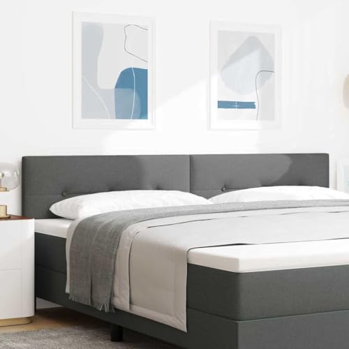 Qnhdfrt LED Kopfteil für Bett Dunkelgrau 200 cm Länge aus Stoff mit Matt Finish Modernes Wandpaneele Set für Schlafzimmer und Gästezimmer Qnhdfrt LED Kopfteil für Bett Dunkelgrau 200 cm Länge aus Stoff mit Matt Finish Modernes Wandpaneele Set für Schlafzimmer und Gästezimmer von Qnhdfrt
