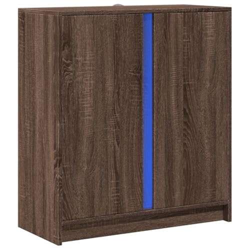Qnhdfrt LED Sideboard mit RGB-Beleuchtung Braun Eichen-Optik 77x34x85 cm Holzwerkstoff für Wohnzimmer Flur Küche Qnhdfrt LED Sideboard mit RGB-Beleuchtung Braun Eichen-Optik 77x34x85 cm Holzwerkstoff für Wohnzimmer Flur Küche von Qnhdfrt