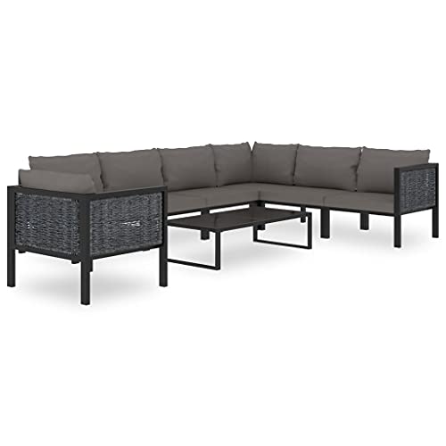 Qnhdfrt Lounge Set Outdoor 8 teilig Poly Rattan Anthrazit Modularer Aufbau mit Couchtisch und Polstern für Garten Terrasse Balkon Qnhdfrt Lounge Set Outdoor 8 teilig Poly Rattan Anthrazit Modularer Aufbau mit Couchtisch und Polstern für Garten Terrasse Balkon von Qnhdfrt