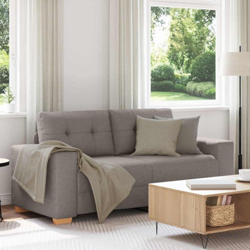 Qnhdfrt Loveseat Sofa 140 cm Taupe Polyester Stoff Bequem Robust Modernes Design für Wohnzimmer Schlafzimmer Büro Balkon Qnhdfrt Loveseat Sofa 140 cm Taupe Polyester Stoff Bequem Robust Modernes Design für Wohnzimmer Schlafzimmer Büro Balkon von Qnhdfrt