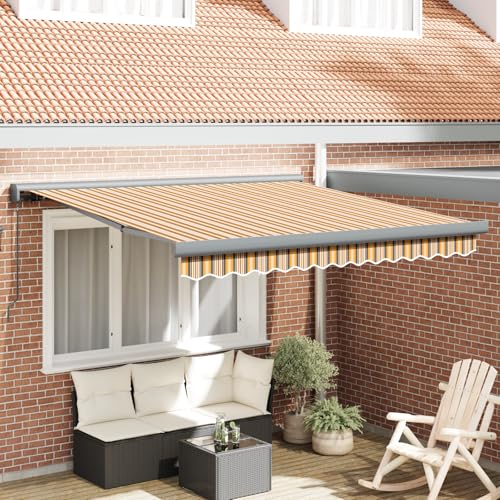 Qnhdfrt Manuelle Einziehbare Markise 300x250 cm mit Mehrfarbigen Streifen für Balkon und Terrasse, Robuster Sonnenschutz aus Polyester und Aluminiumrahmen Qnhdfrt Manuelle Einziehbare Markise 300x250 cm mit Mehrfarbigen Streifen für Balkon und Terrasse, Robuster Sonnenschutz aus Polyester und Aluminiumrahmen von Qnhdfrt