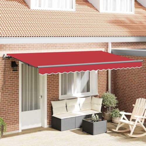 Qnhdfrt Markise 400x200 cm einziehbar Rot Anthrazit Aluminiumrahmen Polyester Terrassendach Wetterschutz modernes Design Balkon und Garten Qnhdfrt Markise 400x200 cm einziehbar Rot Anthrazit Aluminiumrahmen Polyester Terrassendach Wetterschutz modernes Design Balkon und Garten von Qnhdfrt