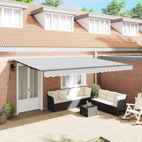 Qnhdfrt Markise Anthrazit 4x3 m Metall Kurbel Terrassenbeschattung Moderne Gelenkarmmarkise mit UV Stoff für Garten Balkon und Terrasse Qnhdfrt Markise Anthrazit 4x3 m Metall Kurbel Terrassenbeschattung Moderne Gelenkarmmarkise mit UV Stoff für Garten Balkon und Terrasse von Qnhdfrt