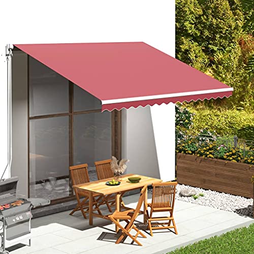 Qnhdfrt Markisenstoff Ersatz Burgunderrot 380x295 cm für Markisenrahmen bis 4x3 m, UV-beständiger Polyester Sonnenschutz für Terrasse Garten Balkon Qnhdfrt Markisenstoff Ersatz Burgunderrot 380x295 cm für Markisenrahmen bis 4x3 m, UV-beständiger Polyester Sonnenschutz für Terrasse Garten Balkon von Qnhdfrt