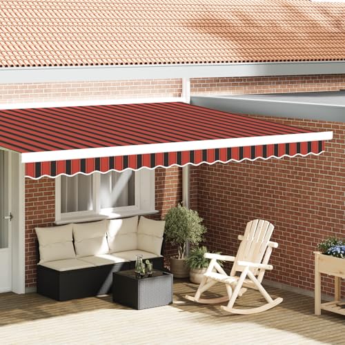 Qnhdfrt Markisenvolant 4,3x0,2 m für 4,5 m Rahmen Mehrfarbig Gestreift Rechteckiges Sonnensegel aus Robustem Polyester Stoff für Balkon Terrasse Garten von Qnhdfrt