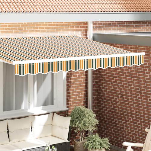 Qnhdfrt Markisenvolant Grün Gelb Gestreift für 3,5 m Rahmen 3,3x0,2 m Balkon Sonnenschutz Terrasse Garten wetterbeständig Qnhdfrt Markisenvolant Grün Gelb Gestreift für 3,5 m Rahmen 3,3x0,2 m Balkon Sonnenschutz Terrasse Garten wetterbeständig von Qnhdfrt