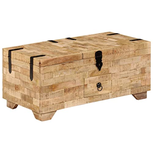 Qnhdfrt Massiver Couchtisch aus Mangoholz 80x40x35 cm mit Stauraum Beistelltisch Sofatisch Truhe Aufbewahrung Multifunktion für Wohnzimmer Schlafzimmer Flur Qnhdfrt Massiver Couchtisch aus Mangoholz 80x40x35 cm mit Stauraum Beistelltisch Sofatisch Truhe Aufbewahrung Multifunktion für Wohnzimmer Schlafzimmer Flur von Qnhdfrt