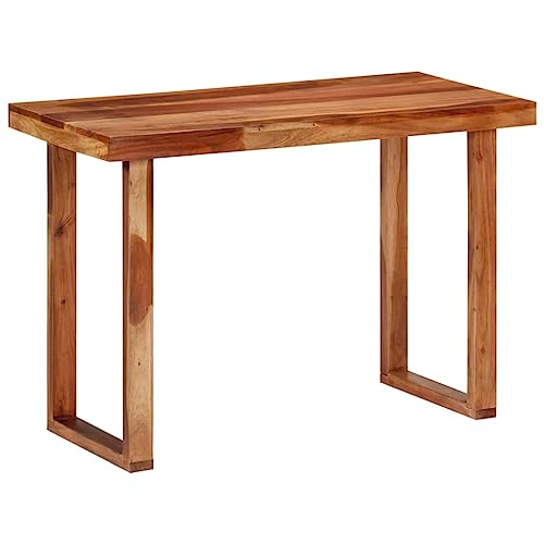 Qnhdfrt Massivholz Akazie Esstisch klein 110x50x76 cm Honigfarben Rustikaler Küchentisch für Küche Balkon Camping von Qnhdfrt