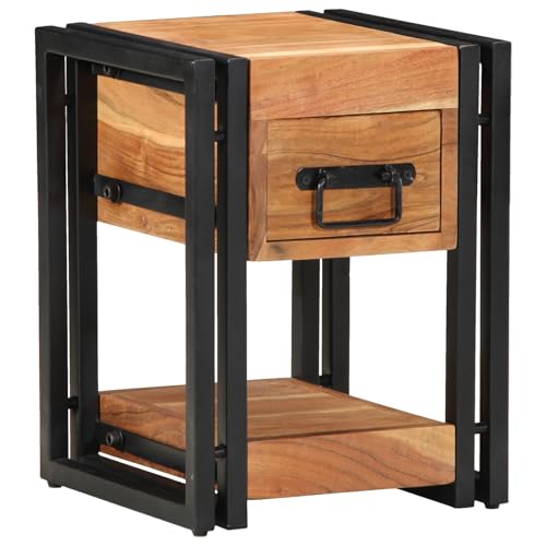 Qnhdfrt Massivholz Akazie Nachttisch 30x30x40 cm Braun 2 STK mit Schublade und Regal für Schlafzimmer Kommode Qnhdfrt Massivholz Akazie Nachttisch 30x30x40 cm Braun 2 STK mit Schublade und Regal für Schlafzimmer Kommode von Qnhdfrt