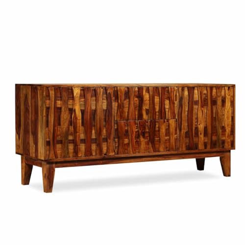 Qnhdfrt Massivholz Akazie Sideboard 160 cm breit Braun mit Schubladen und Fächern für Wohnzimmer Esszimmer Flur Multifunktionales Lowboard Qnhdfrt Massivholz Akazie Sideboard 160 cm breit Braun mit Schubladen und Fächern für Wohnzimmer Esszimmer Flur Multifunktionales Lowboard von Qnhdfrt