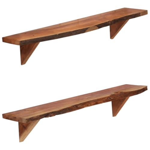 Qnhdfrt Massivholz Akazie Wandregal Bücherregal 90x20x18cm Rustikales Design Handgefertigt für Bücher Deko in Wohnzimmer Bad Küche 2 Stück Qnhdfrt Massivholz Akazie Wandregal Bücherregal 90x20x18cm Rustikales Design Handgefertigt für Bücher Deko in Wohnzimmer Bad Küche 2 Stück von Qnhdfrt