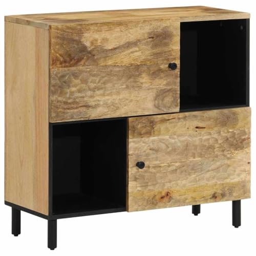 Qnhdfrt Massivholz Beistellschrank Mango 80x33x75 cm mit Eisenbeinen für Wohnzimmer Flur Küche Landhausstil Qnhdfrt Massivholz Beistellschrank Mango 80x33x75 cm mit Eisenbeinen für Wohnzimmer Flur Küche Landhausstil von Qnhdfrt