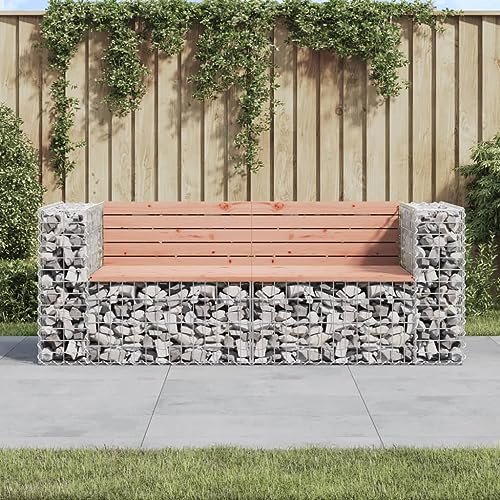 Qnhdfrt Massivholz Douglasie Gabionen Gartenbank Outdoor 184x71x65,5 cm Robuster Stahlsockel mit Steinfüllung für Balkon Terrasse Garten Qnhdfrt Massivholz Douglasie Gabionen Gartenbank Outdoor 184x71x65,5 cm Robuster Stahlsockel mit Steinfüllung für Balkon Terrasse Garten von Qnhdfrt