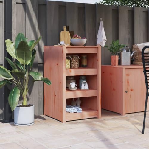 Qnhdfrt Massivholz Douglasie Outdoor-Küchenschrank 55x55x92 cm Robust Langlebig Modulares Design für Garten und Außenküche von Qnhdfrt