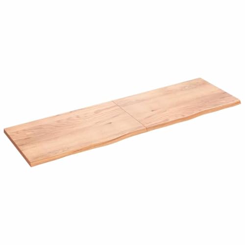 Qnhdfrt Massivholz Eichen Tischplatte 200 x 60 cm Naturkante mit Lasur Klappbar & Vielseitig für Küche Büro und Outdoor von Qnhdfrt