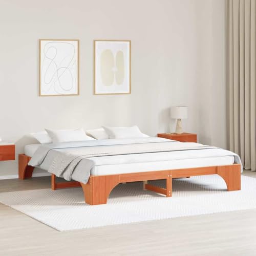 Qnhdfrt Massivholz Eichenholz Bettgestell 180 x 200 cm Modernes Design mit Gewachster Oberfläche Robuste Bauweise und Stauraum für Schlafzimmer Qnhdfrt Massivholz Eichenholz Bettgestell 180 x 200 cm Modernes Design mit Gewachster Oberfläche Robuste Bauweise und Stauraum für Schlafzimmer von Qnhdfrt
