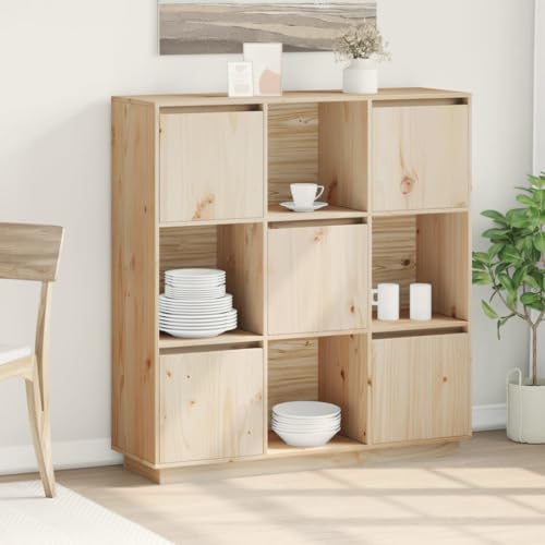 Qnhdfrt Massivholz Highboard Kiefer Rustikale Optik Modernes Design 110,5x35x117 cm mit 5 Türen für Wohnzimmer Küche Flur Qnhdfrt Massivholz Highboard Kiefer Rustikale Optik Modernes Design 110,5x35x117 cm mit 5 Türen für Wohnzimmer Küche Flur von Qnhdfrt