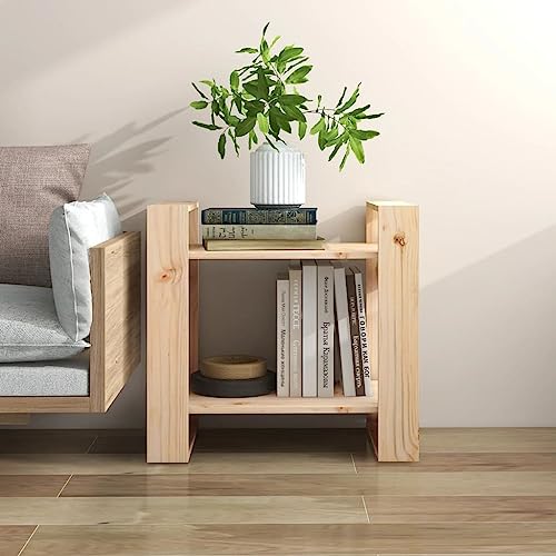 Qnhdfrt Massivholz Kiefer Bücherregal Raumteiler 60x35x57 cm Schmal Klein für Wohnzimmer Balkon oder als Deko Regal mit Rustikalem Design von Qnhdfrt