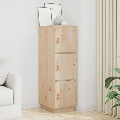 Qnhdfrt Massivholz Kiefer Highboard Sideboard Schrank 34x40x108,5 cm Landhausstil mit 3 Türen Stauraum für Wohnzimmer Schlafzimmer Büro Qnhdfrt Massivholz Kiefer Highboard Sideboard Schrank 34x40x108,5 cm Landhausstil mit 3 Türen Stauraum für Wohnzimmer Schlafzimmer Büro von Qnhdfrt