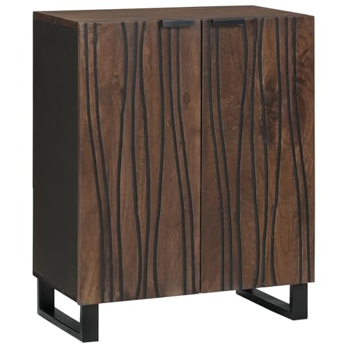 Qnhdfrt Massivholz Sideboard Braun 60x33,5x75 cm mit 2 Türen und Regal – Stilvoller Aufbewahrungsschrank für Wohnzimmer Schlafzimmer Büro oder Flur Qnhdfrt Massivholz Sideboard Braun 60x33,5x75 cm mit 2 Türen und Regal – Stilvoller Aufbewahrungsschrank für Wohnzimmer Schlafzimmer Büro oder Flur von Qnhdfrt