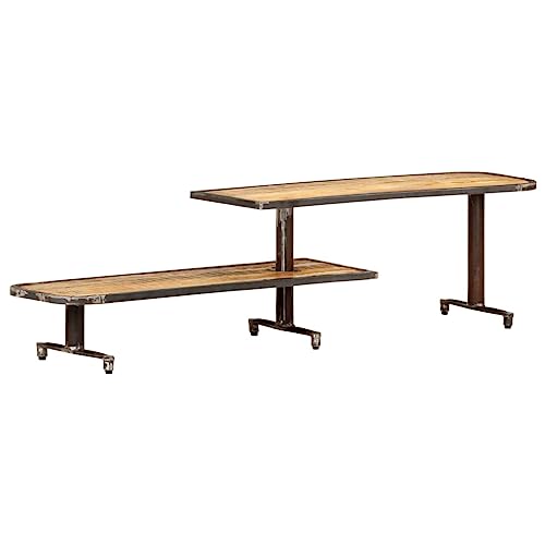Qnhdfrt Massivholz TV-Schrank 160 cm Industrielles Design Mangoholz Lowboard mit Ablageflächen für Wohnzimmer Schlafzimmer Qnhdfrt Massivholz TV-Schrank 160 cm Industrielles Design Mangoholz Lowboard mit Ablageflächen für Wohnzimmer Schlafzimmer von Qnhdfrt