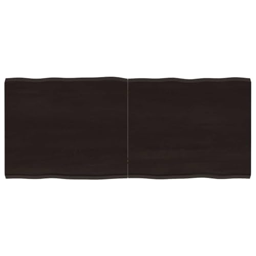 Qnhdfrt Massivholz Tischplatte aus Eiche 120 x 50 x 2-4 cm Dunkelbraun mit Naturkante Robuste Klappbare Arbeitsplatte für Küche Büro und Outdoor Qnhdfrt Massivholz Tischplatte aus Eiche 120 x 50 x 2-4 cm Dunkelbraun mit Naturkante Robuste Klappbare Arbeitsplatte für Küche Büro und Outdoor von Qnhdfrt