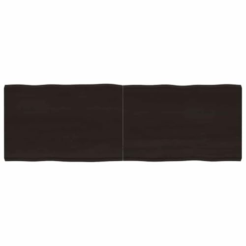 Qnhdfrt Massivholz Tischplatte aus Eiche 180 x 60 cm Dunkelbraun mit Naturkante Robuste Klappbare Tischplatte für Küche Büro und Outdoor Qnhdfrt Massivholz Tischplatte aus Eiche 180 x 60 cm Dunkelbraun mit Naturkante Robuste Klappbare Tischplatte für Küche Büro und Outdoor von Qnhdfrt