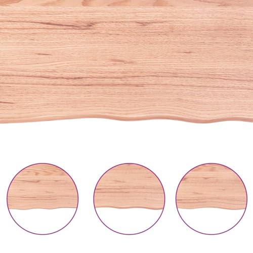 Qnhdfrt Massivholz Tischplatte aus Eiche 60 x 40 x 2-4 cm mit Naturkante und Lackierung Robuste Arbeitsplatte für Küche Büro und Outdoor Qnhdfrt Massivholz Tischplatte aus Eiche 60 x 40 x 2-4 cm mit Naturkante und Lackierung Robuste Arbeitsplatte für Küche Büro und Outdoor von Qnhdfrt