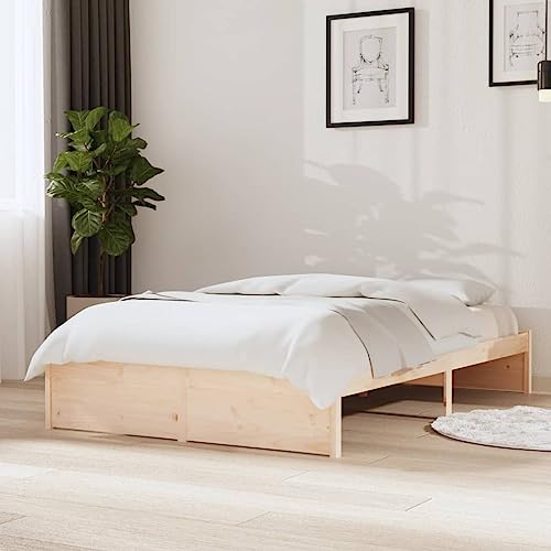 Qnhdfrt Massivholzbett 120x190 cm Modernes Kiefernholz Bettgestell mit Stabilen Latten Rustikales Design für Schlafzimmer Gästebett oder Jugendbett Qnhdfrt Massivholzbett 120x190 cm Modernes Kiefernholz Bettgestell mit Stabilen Latten Rustikales Design für Schlafzimmer Gästebett oder Jugendbett von Qnhdfrt