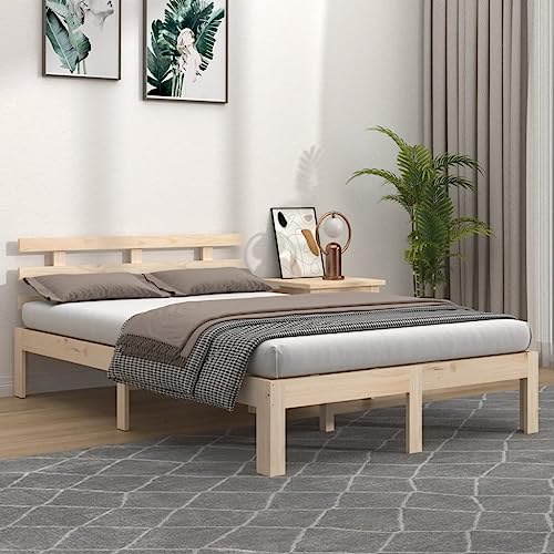 Qnhdfrt Massivholzbett 120x190 cm Modernes Kiefernholz Bettgestell mit Stabilen Latten und Bequemem Kopfteil Robustes Design für Schlafzimmer Gästebett oder Jugendbett Qnhdfrt Massivholzbett 120x190 cm Modernes Kiefernholz Bettgestell mit Stabilen Latten und Bequemem Kopfteil Robustes Design für Schlafzimmer Gästebett oder Jugendbett von Qnhdfrt