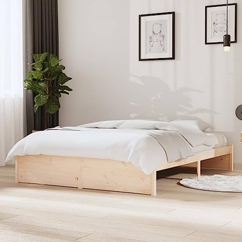 Qnhdfrt Massivholzbett 140x190 cm Modernes Kiefernholz Bettgestell mit Stabilen Sperrholzlatten Robustes Design für Schlafzimmer Gästebett oder Jugendbett Qnhdfrt Massivholzbett 140x190 cm Modernes Kiefernholz Bettgestell mit Stabilen Sperrholzlatten Robustes Design für Schlafzimmer Gästebett oder Jugendbett von Qnhdfrt