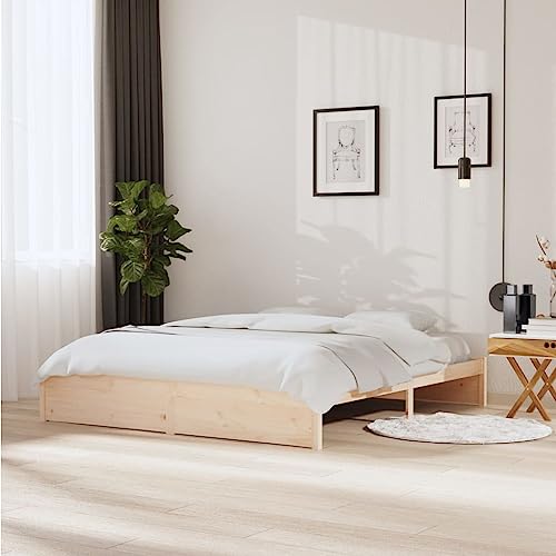 Qnhdfrt Massivholzbett 180x 200 cm Kiefernholz Bettgestell mit Stabilen Latten Modernes Design für Schlafzimmer Gästezimmer und Gästebett Qnhdfrt Massivholzbett 180x 200 cm Kiefernholz Bettgestell mit Stabilen Latten Modernes Design für Schlafzimmer Gästezimmer und Gästebett von Qnhdfrt