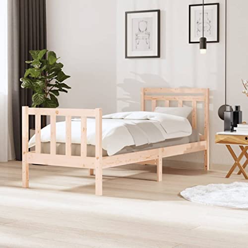 Qnhdfrt Massivholzbett 75x190 cm Bettgestell aus Kiefer mit Kopfteil Robustes Design für Schlafzimmer Gästebett und Jugendzimmer Qnhdfrt Massivholzbett 75x190 cm Bettgestell aus Kiefer mit Kopfteil Robustes Design für Schlafzimmer Gästebett und Jugendzimmer von Qnhdfrt