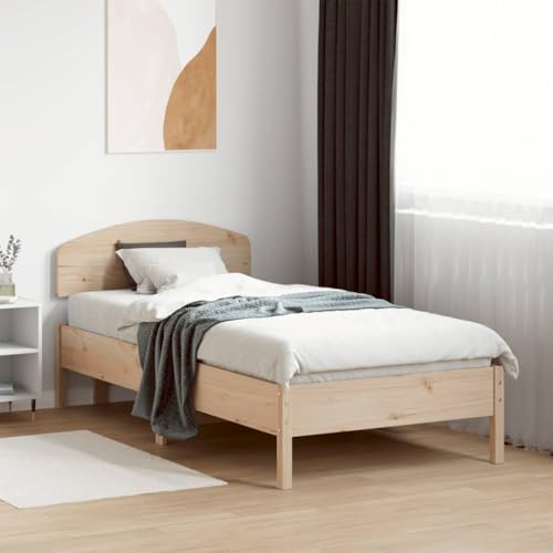 Qnhdfrt Massivholzbett 90x190 cm aus Kiefer mit Kopfteil und Sperrholzlatten für erholsamen Schlaf und langlebige Stabilität als Gästebett oder Jugendbett Qnhdfrt Massivholzbett 90x190 cm aus Kiefer mit Kopfteil und Sperrholzlatten für erholsamen Schlaf und langlebige Stabilität als Gästebett oder Jugendbett von Qnhdfrt