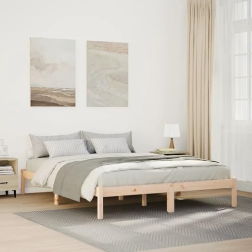 Qnhdfrt Massivholzbett Extra Lang 140x210 cm Kiefernholz Bettgestell mit Lattenrost Robustes Familienbett Gästebett oder Jugendbett für erholsamen Schlaf Qnhdfrt Massivholzbett Extra Lang 140x210 cm Kiefernholz Bettgestell mit Lattenrost Robustes Familienbett Gästebett oder Jugendbett für erholsamen Schlaf von Qnhdfrt