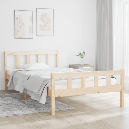 Qnhdfrt Massivholzbett Kiefer 100x200 cm Bettgestell aus unbehandeltem Kiefernholz mit rustikalem Design Robustes & Langlebiges Single Bed für Schlafzimmer Gästebett oder Jugendzimmer Qnhdfrt Massivholzbett Kiefer 100x200 cm Bettgestell aus unbehandeltem Kiefernholz mit rustikalem Design Robustes & Langlebiges Single Bed für Schlafzimmer Gästebett oder Jugendzimmer von Qnhdfrt
