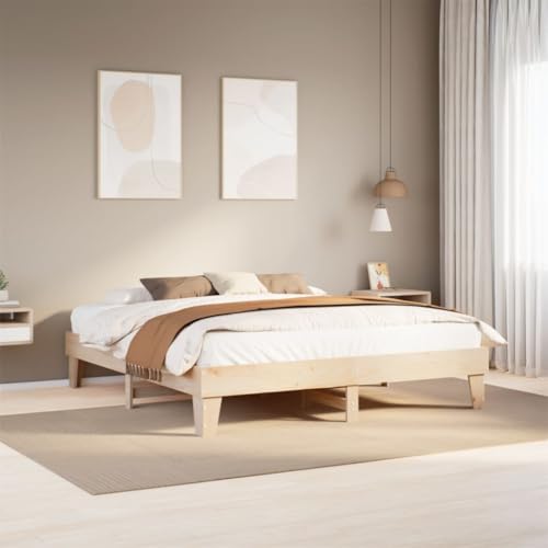Qnhdfrt Massivholzbett Kiefer 180x200 cm Bettgestell mit Lattenrost und Stauraum Robustes Design für Erholsamen Schlaf Gästebett oder Familienbett Qnhdfrt Massivholzbett Kiefer 180x200 cm Bettgestell mit Lattenrost und Stauraum Robustes Design für Erholsamen Schlaf Gästebett oder Familienbett von Qnhdfrt