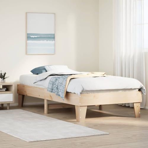 Qnhdfrt Massivholzbett Kiefer 75x190 cm mit Lattenrost und Stauraum Stabiles Bettgestell aus Kiefernholz für erholsamen Schlaf Gästebett oder Jugendbett Qnhdfrt Massivholzbett Kiefer 75x190 cm mit Lattenrost und Stauraum Stabiles Bettgestell aus Kiefernholz für erholsamen Schlaf Gästebett oder Jugendbett von Qnhdfrt